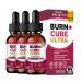 Burn Cube Ultra Extra Strength Advanced Formula Health and Wellness Support 60 Servings 2 fl oz Liquid Drops (3)