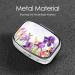 Iris Flower Butterfly Small Pill Case | Cute Travel Pill Organizer | 2 Compartment Pill Box for Purse & Gifts - Buy Online on GoSupps.com