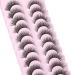 Fluffy 3D Mink Cat Eye False Eyelashes - 10 Pairs (13mm) for Women and Girls - Buy Online on GoSupps.com