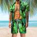 Men's Summer Beach Green Hawaiian Shirt and Shorts Set - Large | 3D Printing | Holiday Fashion - Buy Online on GoSupps.com