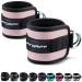 Fitgriff Foot Straps V1 (padded) - for fitness training on cable pull - (2 pieces) Ankle Straps for women and men Blush Pink
