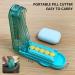 Johnbee Pill Cutter Splitter for Small & Large Pills | Adjustable Sharp Blade & Non-Slip Safety Guard | Efficient Multi-Pill Cutting in Lake Blue - Buy Online on GoSupps.com