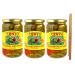 Cento Whole Hot Cherry Peppers 16 fl oz (Pack of 3) with IntFeast Bamboo Kitchen Tong