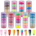 Duufin 54 Colors Pigment Nail Powder Pigment Nail Powder Glitter Nail Powder Nail Powder for DIY Nail Art Decoration Vivid