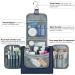 WANDF Large Hanging Toiletry Wash Bag in Denim Navy Blue - Travel Makeup Organizer for Men & Women | Compact & Stylish - Buy Online on GoSupps.com
