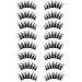 8 Pairs Volume Lashes Strips 18mm Spiky Eye Lashes 3D Mink Fluffy Eyelashes Wispy Vegan Fake Eyelashes