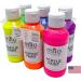 Milo Fluorescent Acrylic Paint Set - 6 Neon Colors | 4 oz Bottles | Made in the USA | Non-Toxic Craft Paint for Artists & Kids | UV Reactive | Glow in Black Light - Buy Online on GoSupps.com