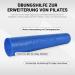 Premium Yoga Roll & Pilates Fascia Roller - 90 x 15 cm - Blue for Stretching & Recovery - Buy Online on GoSupps.com