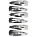 Metal hair clips silver 12 pieces