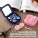 Amaxiu 2Pcs Contact Lens Case Cute Contact Lens Box Holder with Mirror Portable Soak Storage Kit with Remover Tool Tweezer Solution Bottle Colorful Contact Lens Container for Travel Home(Pink+Blue) - Buy Online on GoSupps.com