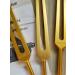 8 Gold Chakra Unweighted Tuning Fork Therapy Energy Healing with Mallet Velvet Pouch - Buy Online on GoSupps.com