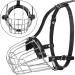 Bronzedog Pitbull Muzzle | Adjustable Wire Basket Mask with Leather Straps for Large Dogs - Graphite Metal - Buy Online on GoSupps.com