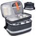 Medication Organizer Storage Bag Portable Pill Bottle Organizer with Hand or One Shoulder Travel Medicine Bag with Strap Famliy First Aid Box for Medication(Grey)