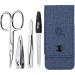 marQus Manicure set for women and men - 4 Piece pedicure kit incl. sharp nail scissors tweezers nail clippers & sapphire nail file from Solingen - Perfect for travelling manicure and pedicure Jeans