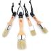 4PCs Chalk Wax Paint Brush Set for Furniture Painting | Annie Sloan & Fusion Mineral Paint Compatible | Includes 3 Small Brushes & 1 Large Chalk Brush - Buy Online on GoSupps.com
