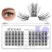 Beyelian single eyelashes C curl cluster eyelashes cluster lashes 48 PCs 0.07mm 16mm diy eyelash extensions individual lashes at home super thin transparent band (luxury) 48 pieces (1 Pack) C-clear-16mm luxury