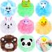 8 Pieces Bath Sponges Animal Kids Loofah Bath Pouf Mesh Animal Toy Bath Sponge Colorful Cartoon Body Scrubber Balls Shower Mesh for Kids Adults