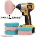 Drill Brush Set - Bathroom Cleaning Supplies with 3x Pink and 3x Light Blue Scrub Pads for Shower, Bathtub, Sink, Glass, and Hard Water Stain Removal - Buy Online on GoSupps.com