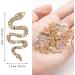 10PCS Snake-Shape Nail Art Charms with Rhinestones - Gold & Silver Nail Studs for DIY Crafts - Buy Online on GoSupps.com