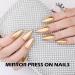 U-Shinein Press On Nails Mirror Fake Nails Oval False Nails Super Metallic Luster Full Cover Nail Art Stick-On Nails Festival Nail Gift for Women Girl 01 Gold - Buy Online on GoSupps.com