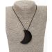 Shungite Pendant Half Moon | Healing Stone for Chakra Energy Balancing - International Shipping Available - Buy Online on GoSupps.com