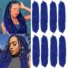 Marley Hair 24 Inch Pre Separated Springy Afro Twist Hair 8 Packs Marley Twist Braiding Hair for Faux Locs Crochet Hair Synthetic Protective Spring Twist Hair Extensions for Black Women (blue#) 24 Inch(Pack of 8) blue#