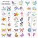 Konsait Glitter Temporary Tattoos for Kids - Mermaid, Unicorn, Butterfly Designs (80pcs) | Perfect for Girls Birthday Party Favors and Goodie Bags - Buy Online on GoSupps.com