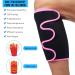 Neoprene Calf Sleeve Support for Shin Splints - 360 Relief for Pain in Cycling, Running, and More | Black/Pink with Mesh Bag - Buy Online on GoSupps.com