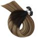 UGEAT Pre Bonded Flat Tip Hair Extensions - Balayage Ombre Keratin Fusion Glue Tips #1B/4/27 - 20 Inch 50g 50 Strands - Natural Black to Dark Brown and Blonde - Buy Online on GoSupps.com