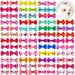 Mruq Dog Bows Clips 80pcs/40pairs - Small Dog Grooming Bows with Metal Clips - Puppy Hair Barrettes for Yorkie - 0.98x1.37 inches - Buy Online on GoSupps.com