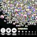 Premium Rhinestones for Nails - AB & Clear Flatback Glass Crystals Colorful Resin Beads | 2-5mm Round Gems for Salon & DIY Nail Art - Pickup & Dotting Tools Included - Buy Online on GoSupps.com