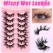Heracks False Eyelashes Faux Mink Wet Look D-curl Cat-Eye Japanese Style Cosplay Spiky Anime Lashes 20 mm Long Dramatic Thick 7 Pair 7P-Wet-S23 - Buy Online on GoSupps.com