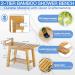 ETECHMART 2-Tier Bamboo Shower Bench  24 Inch Spa Stool with Storage Shelf for Inside Shower Legs Shaving  Entryway or Bathroom  A-Shaped Shower Bath Seat for Seniors Adults Disabled Women  Natural 24Ã20Ã12 Inch+Bamboo - Buy Online on GoSupps.com