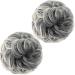 SARLA 2PCS Small Messy Hair Bun Scrunchies in Salt and Pepper - Synthetic Hairpieces for Women Updo Extensions - Buy Online on GoSupps.com
