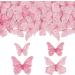 Gyufise 40Pcs Edible Butterfly Cake Decorations Butterfly Cupcake Topper Edible Wafer Paper Butterflies Edible Butterfly Cake Cupcake Decoration Pink - Buy Online on GoSupps.com