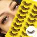 ALICE Brown Cat Eye Faux Mink False Lashes - Natural Look Wispy Eyelashes 8 Pairs - International Shipping - Buy Online on GoSupps.com