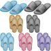 10 Pairs Washable Disposable Home Slippers Non Slip Spa Slippers Unisex Disposable Closed Toe Slippers for Hotel Home Guest Massage  11.3 x 4.3 Inches (Open Toe)
