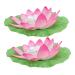 2pcs Artificiales para Plants Decor LED Flower Night Lamp Solar Floating Pool Lights Festival Water Light Pink Light Night Light Krathong Lily LED (Pink)