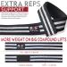 R2F Tensile Aids for Strength Training - 5mm Padded Wrist Protection Weightlifting Straps | Cross-Lifting Powerlifting Gear (Black & White) - Buy Online on GoSupps.com