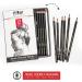 Galart Supplies Charcoal Drawing Set - 12 Piece Pre-Sharpened Pencils for Artists and Beginners | Soft, Medium, Hard, and White Charcoal Pencils for Drawing, Shading, and Sketching with Organizer Tray - Buy Online on GoSupps.com