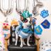 Dog Birthday Party Supplies - Hat, Bandana, Bowtie, Cake Topper, Balloon, Flag, Banner for Small Medium Dogs - Blue Doggie Birthday Decor - Buy Online on GoSupps.com