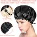 Satin Sleep Cap Set - 2 Adjustable Double-Sided Bonnets for Sleeping (Black, M-XL) - Buy Online on GoSupps.com