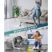SCARSON Electric Spin Scrubber with Ergonomic Handle and 2 Speed Settings - Ideal for Bathroom Cleaning - Includes 5 Replaceable Brush Heads (White) - Buy Online on GoSupps.com