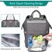 Babbleroo Diaper Bag Backpack - Multifunctional Large Baby Bag with Diaper Pad Stroller Belt & Pacifier Bag - Dark Gray - Buy Online on GoSupps.com