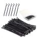 Bellure 200 Pcs Black Bobby Pins with Storage Box Kirby Hair Grips (5.5cm/2.2 in) Hair Pins Good for All Types of Hair Styling Needs for Girls Women & Hair Salons