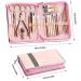 Anseom Manicure Set 26-Piece Professional Nail Clippers Kit Stainless Steel Tool Set for Nail Care Pedicure Set Foot Care Nail Set for Cuticle Cleaning Zip Pockets (Rose) - Buy Online on GoSupps.com