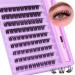 Lash Clusters Kit DIY Eyelash Extension Kit Lash Bond and Seal Strong Hold Cluster Lashes Natural Look Lash Clusters 10-16MM Individual Lashes Brown Fluffy D Curl by ALICE E13