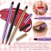 WLLHYF 3PCS Dual End Lip Brush Concealer Brushes Retractable Lipstick Eyeshadow Foundation Makeup Brush Travel Size Lipstick Brush With Cap(Gold/Purple/Black) - Buy Online on GoSupps.com