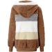 Hanxiulin Women's Fleece Jacket - Windproof Plush Coat Thick Synthetic Fur Light Outdoor Casual Fashion in Khaki - Buy Online on GoSupps.com