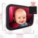Lusso Gear Baby Backseat Mirror for Car - Premium Matte Finish, Crystal Clear View of Rear Facing Infant - Secure and Shatterproof (Black) - Buy Online on GoSupps.com